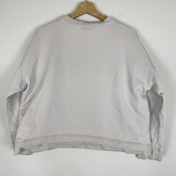 Scotch & Soda London Sweatshirt Size XL Beige Crewneck Embroidered Logo Cropped - Picture 5 of 8
